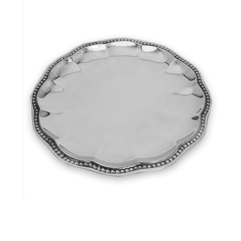 LG FLUTED BEADED EDGE PLATE - Lily Fields Home