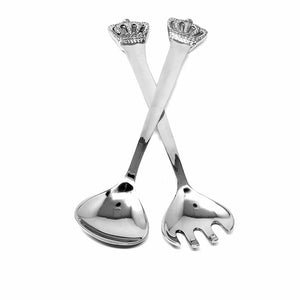 CROWN SALAD SERVERS - Lily Fields Home