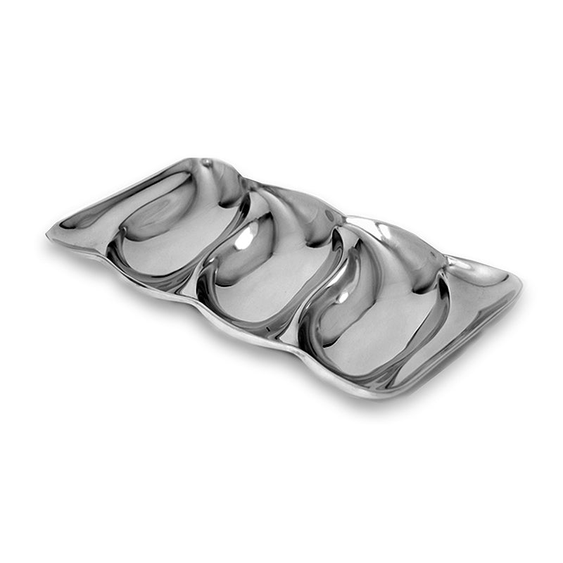 RECTANGLE CURVED DIVIDED SERVING TRAY - Lily Fields Home