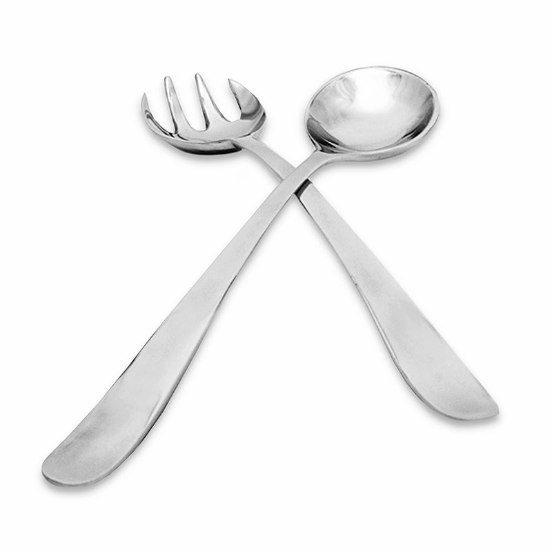 CURVED SMOOTH SALAD SERVERS - Lily Fields Home