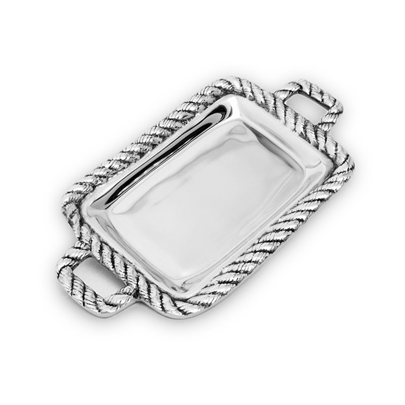 SM ROPE TRAY W/ HANDLES - Lily Fields Home