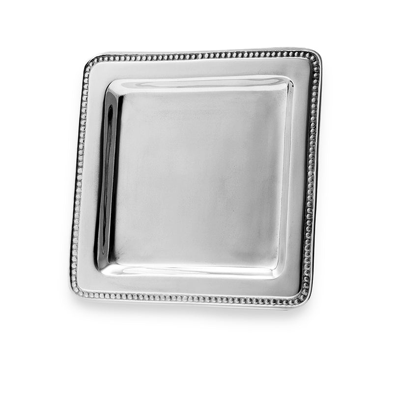 SQUARE BEADED EDAGE TRAY - Lily Fields Home