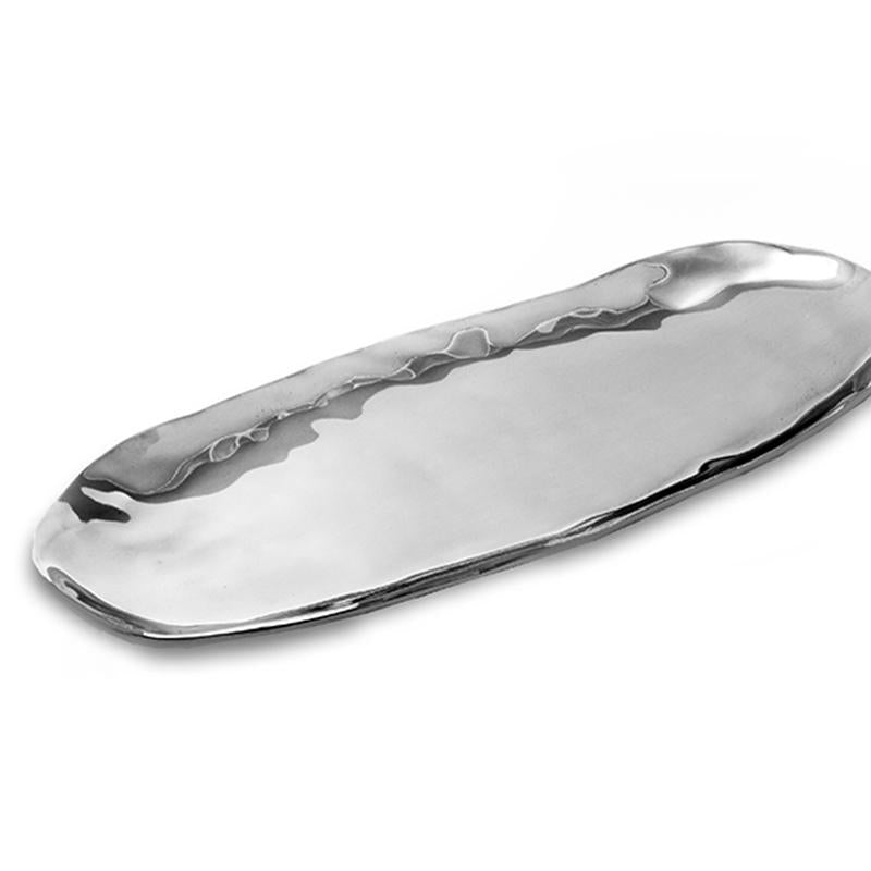LG OVAL SOFT HAMMERED TRAY - Lily Fields Home
