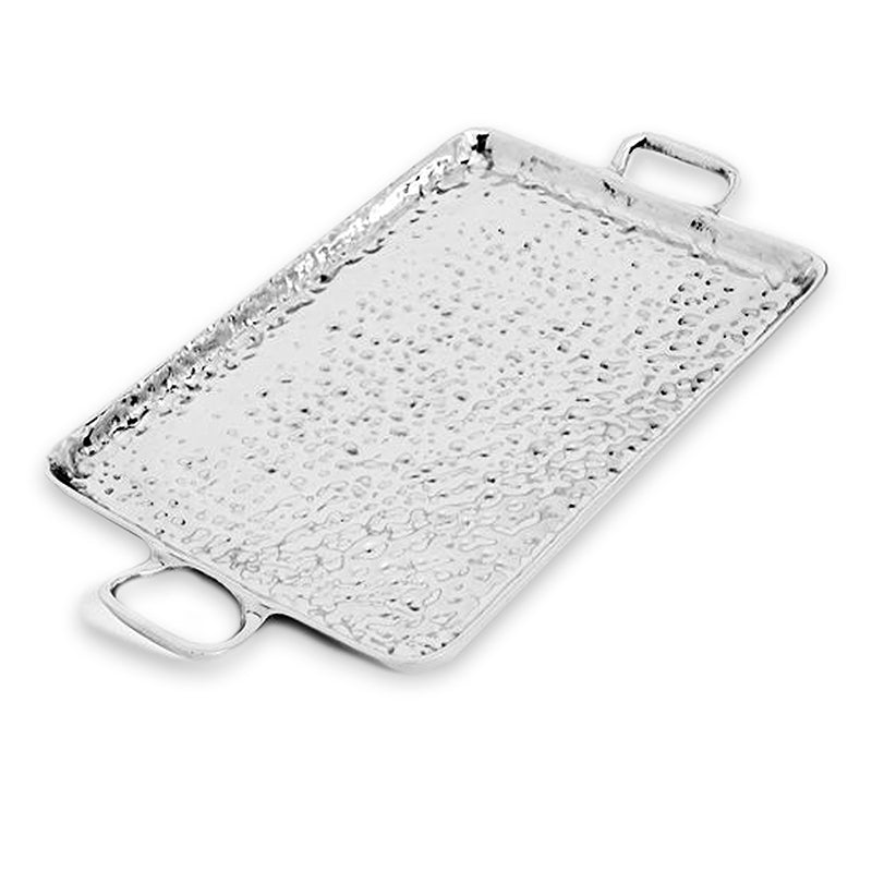 HAMMERED TRAY W/ HANDLES - Lily Fields Home