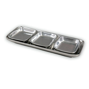 SERVING TRAY W/ RECTANGLE CONDIMENT BOWLS - Lily Fields Home